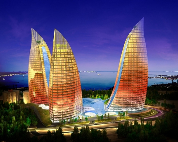 Flame towers of Baku 