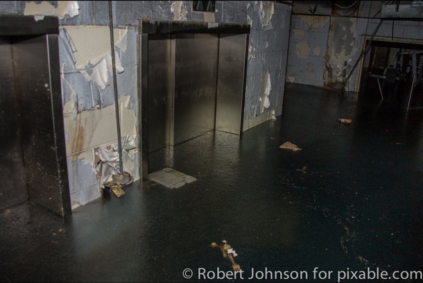 Flooded amp Frozen Basement In An Abandoned Detroit Hospital - Detroit MI - Photo By Robert Johnson 