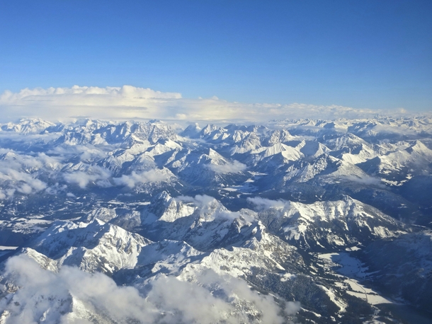 Flying over the Austrian Alps 