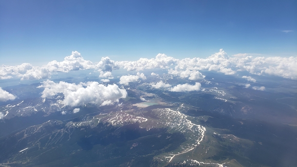 Flying over the Continental Divide in Colorado 