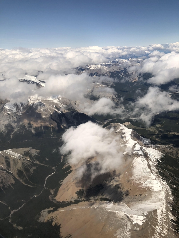 Flying over the stunning Rocky Mountains on my flight from Seattle to Calgary they truly did all the work for me Reposted with proper resolution 