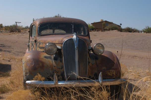 Forgotten car in the New Mexico desert 