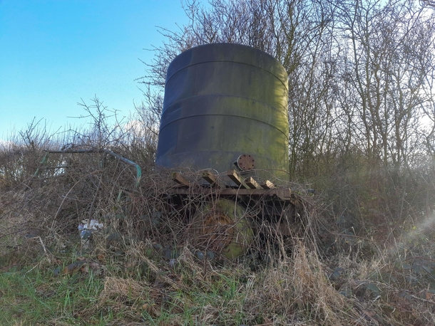 Forgotten equipment by the side of a field UK 
