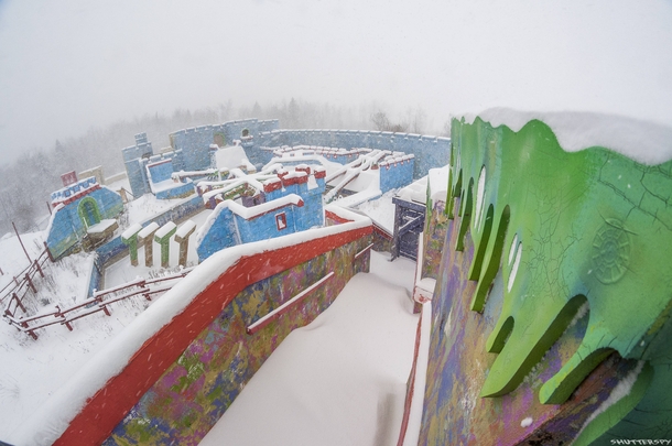 Forgotten game show set under a blanket of snow in rural Canada 