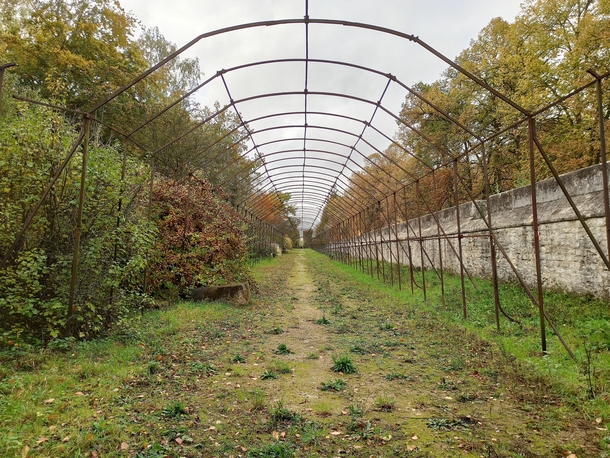 Former abandoned vegetable passage in the park of the Imperial Palace of Compigne France