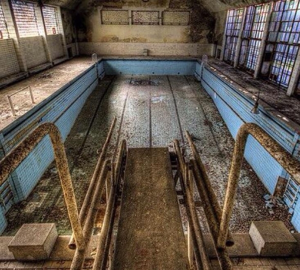 Former Swimming pool at the  Olympic village in Berlin