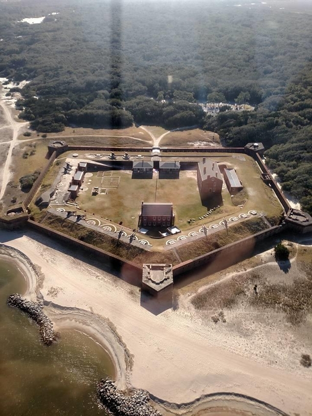 Fort Clinch Civil War Fort Amelia Island Florida I took this a few years back from a helicopter