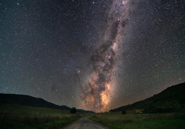 Found a cool dirt road just outside of Canberra Australia Was perfect for the Milky Way