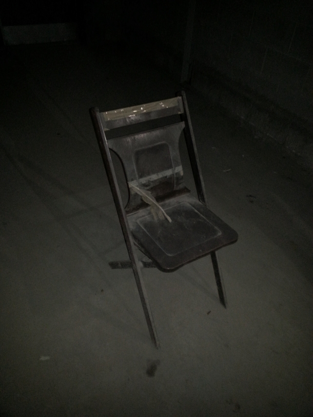 Found an Abandoned Chair from Years Gone by in the Tunnels underneath My School 