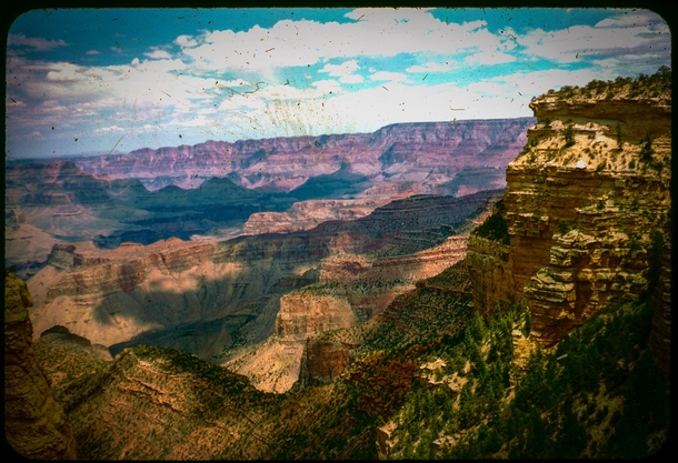 Found this in a stack of old family slides The Grand Canyon circa  