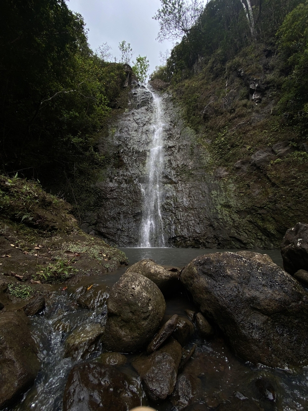 Found this waterfall yesterday Oahu Malaekahana Falls 