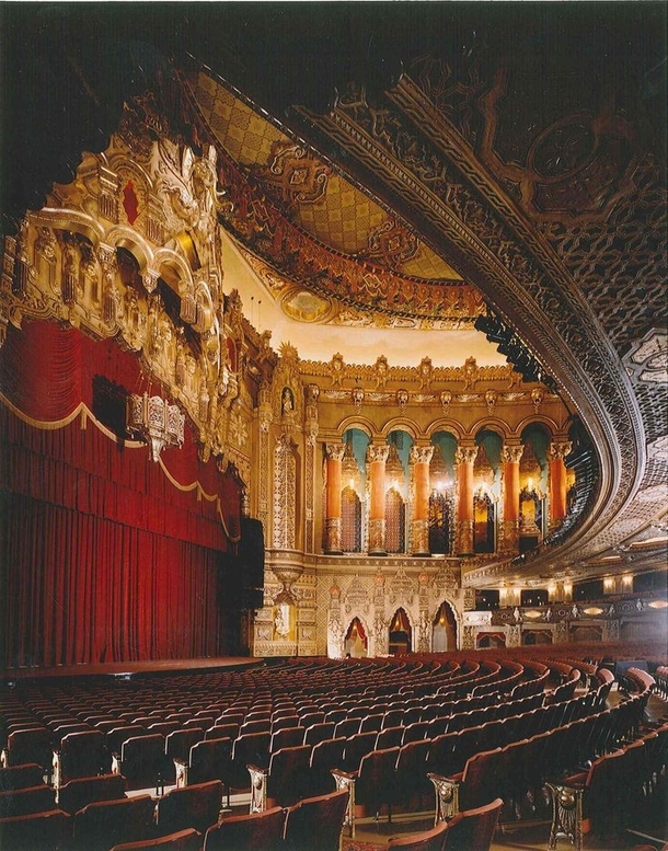 Fox Theatre auditorium Detroit Michigan Architect Howard C Crane 