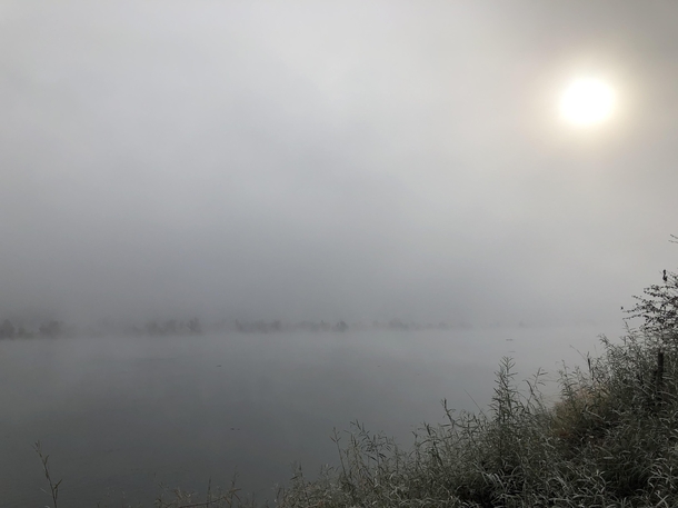 Freezing Fog on the Columbia River in Washington State 