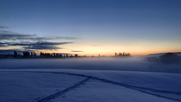 Freezing sunset - Oslo region Norway