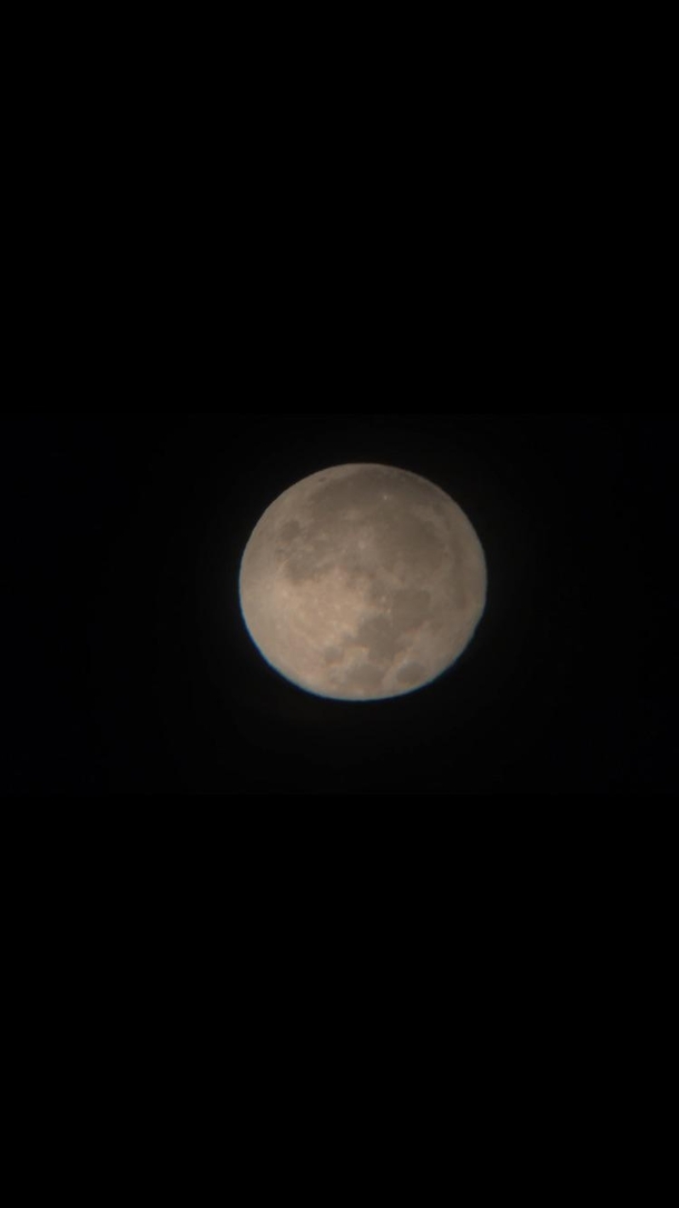 Friday th Full moon with my iphone and telescope