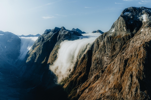 From a heli tour of New Zealands Fiordland National Park
