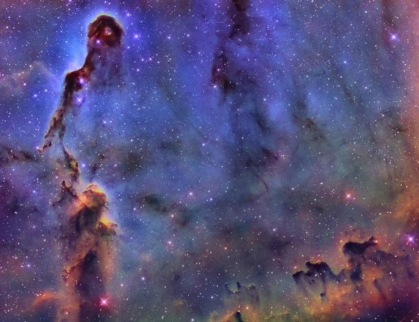 From my light polluted backyard in fort Worth tx I share with you my elephants trunk nebula in sho Hubble pallete
