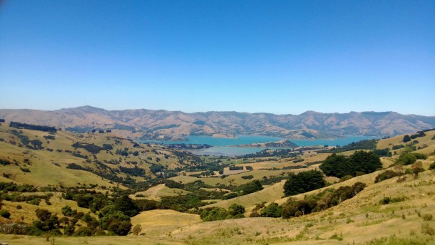 From the Hill Top overlooking Banks Peninsula New Zealand 