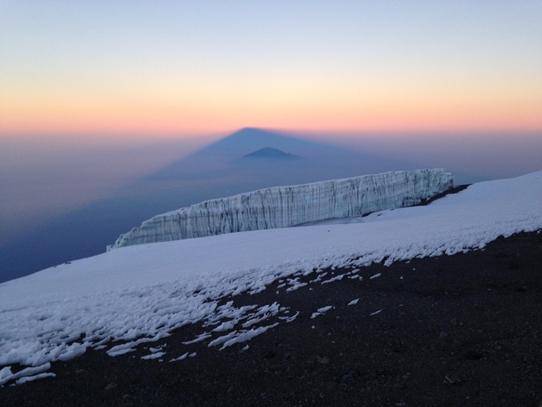 From the summit of Mount Kilimanjaro 