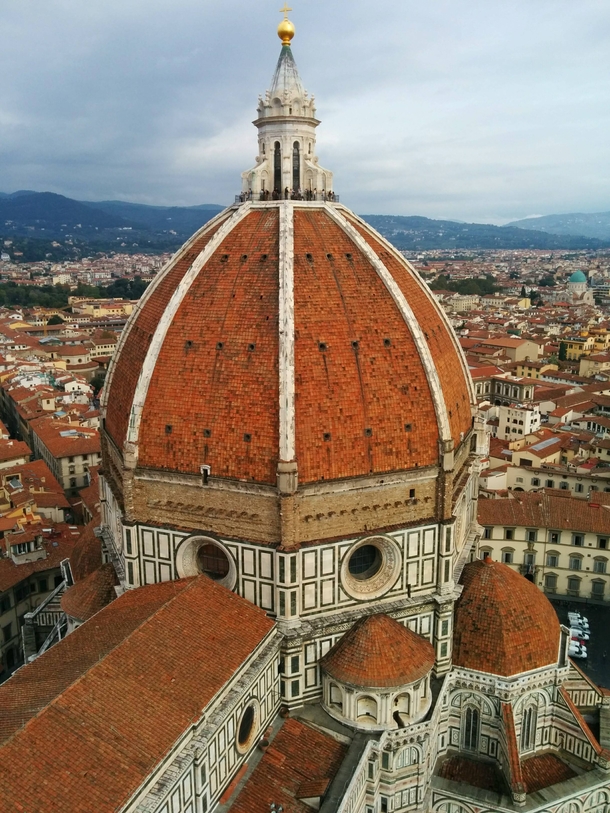 From the top of the Duomo bell tower Florence Italy 
