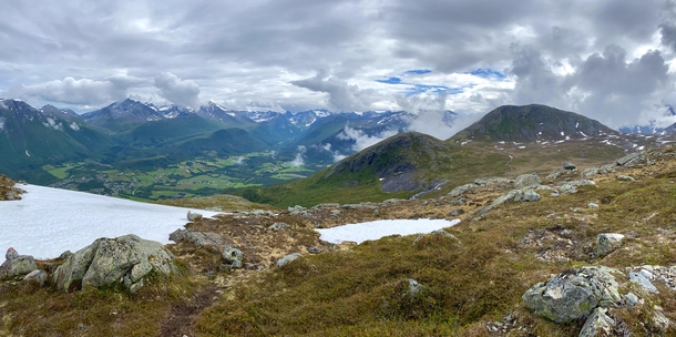 From todays hike in the mountains of ndalsnes in Norway OC 
