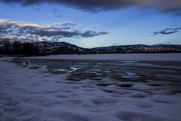 Frozen ground - Pineview Reservoir Utah 