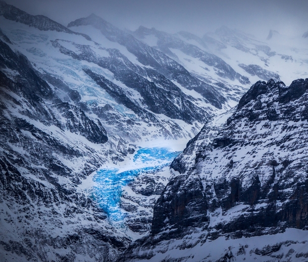Frozen Lake in Alps 