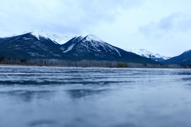 Frozen Lake in the Rockies 