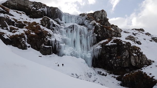 Frozen waterfafll Faroe Islands x OC