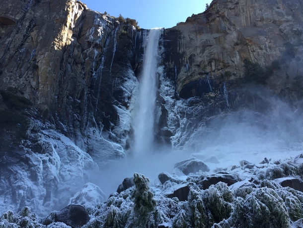 Frozen  Yosemite Valley Bridalveil Falls OC x