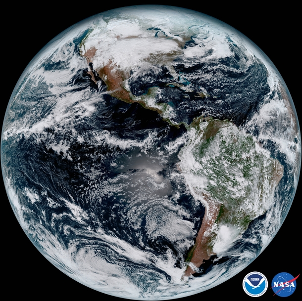 Full Disk Image of Earth Taken by GOES- 