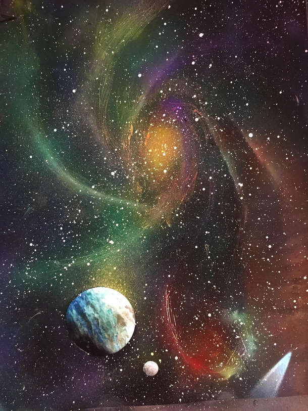 Fun with my cans Painting Galaxies Universe Space Planets Do You like the final result