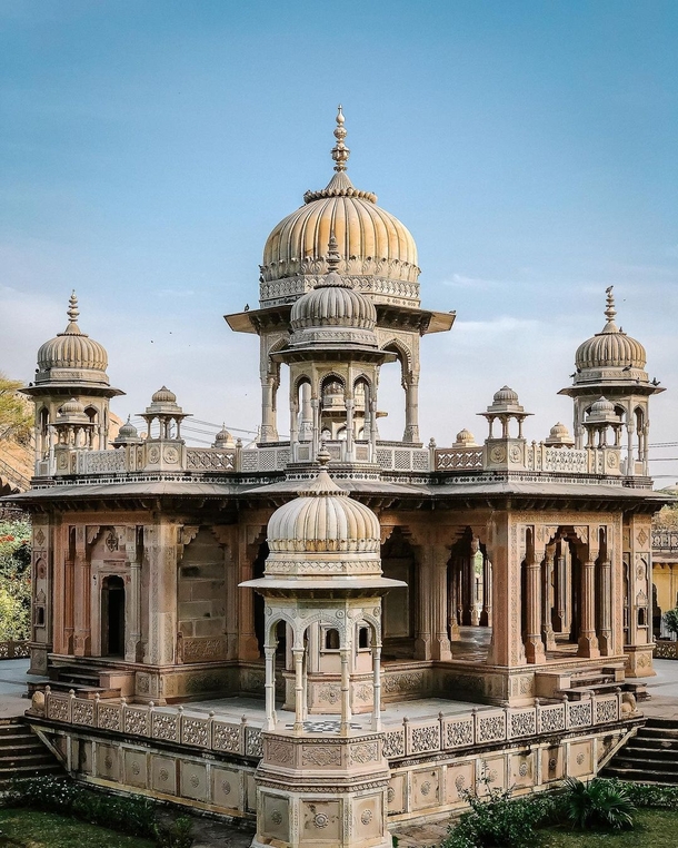 Gaitor Cenotaphs of the maharajas of Jaipur India