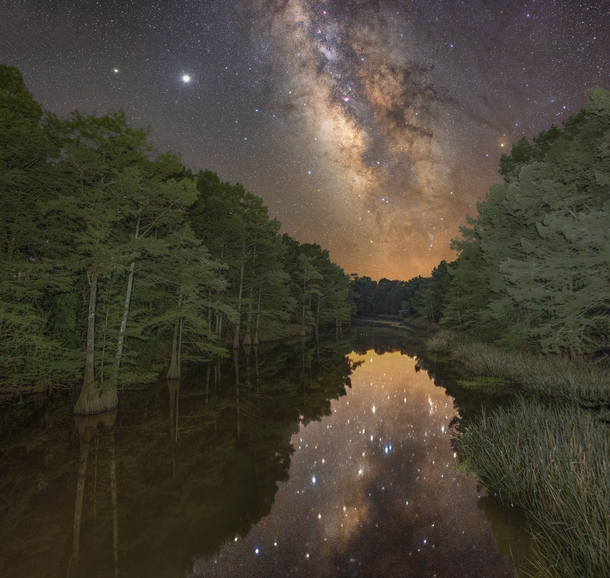 Galactic Bayou - Milky Way over Natchitoches Louisiana 