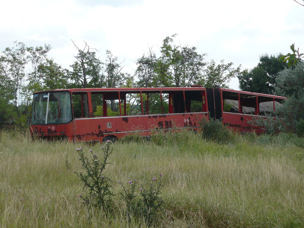 Ganz-Ikarus prototype trolleybus near Szeged Hungary 