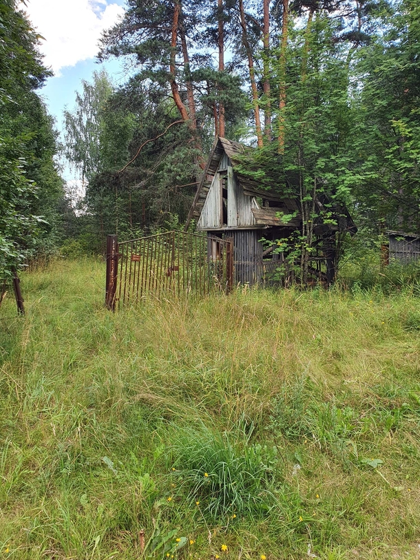 Gates of an abandoned summer camp
