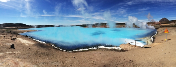 Geothermal pool Mvatn Iceland 