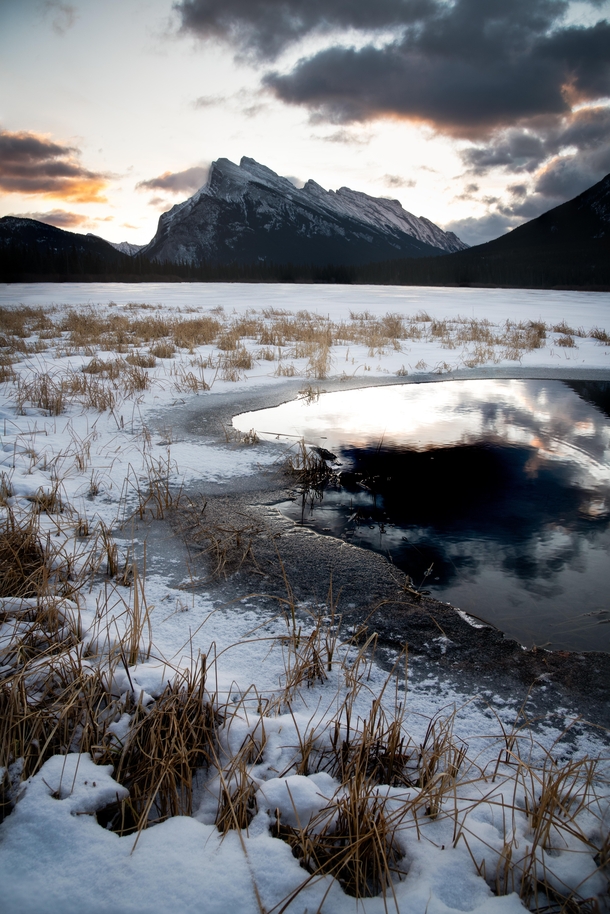 Getting up for sunrise usually pays off Photo taken at Vermilion Lakes in Banff OC   