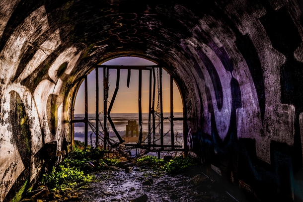Ghost Pier  - Abandoned pier and mining tunnel- Davenport California