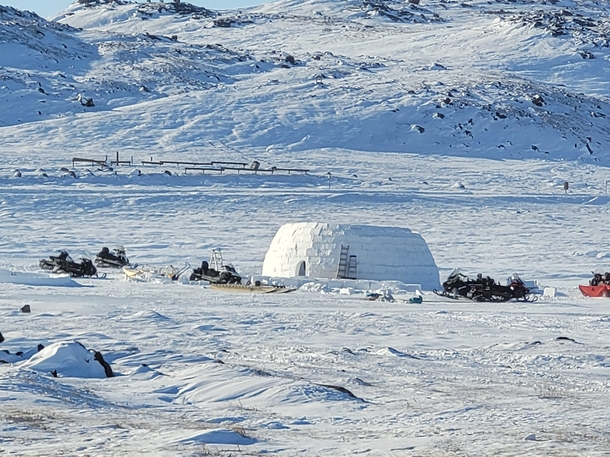 Giant igloo being built