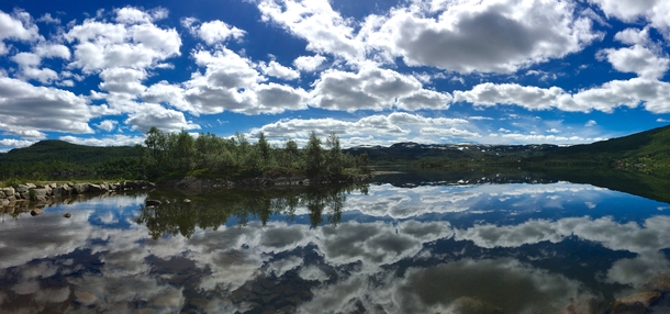 Glacier and cumulus in Vgslid Telemark Norway 