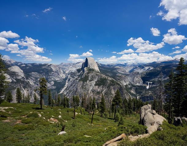 Glacier Points view of Yosemite Valley and Half Dome 