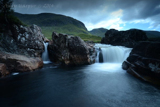 Glen Etive Falls Scotland  by Andy Harpur