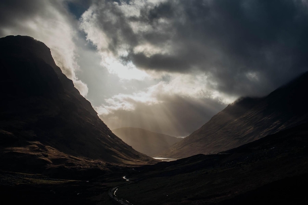 Glencoe Scotland After a long day of filming in the rain and wind the sun came out as we were packing up 