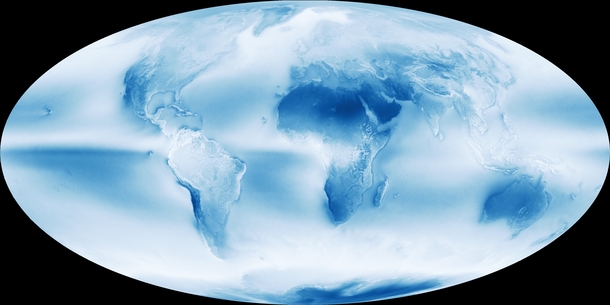 Global cloud fraction map based on data collected by the Moderate Resolution Imaging Spectroradiometer MODIS on NASAs Aqua satellite x