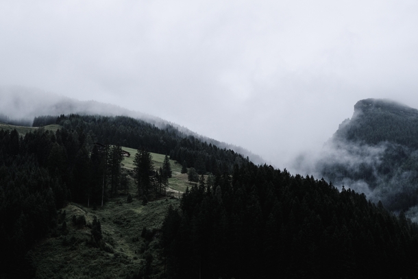Gloomy Bad Gastein in Austria 