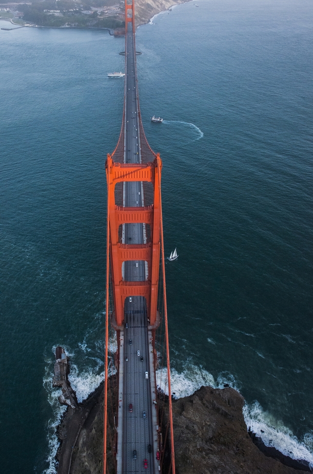 Golden Gate Bridge from above San Francisco 