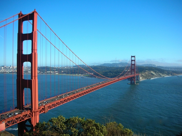 Golden Gate Bridge On Sunny Day SF