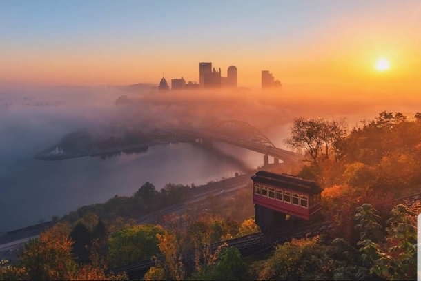 Golden morning in Pittsburgh Pennsylvania