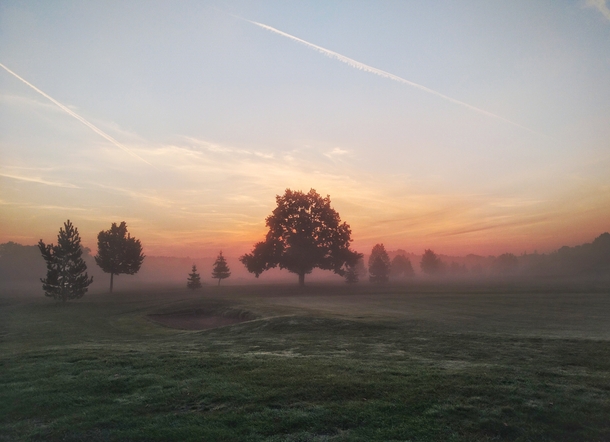 golf course in the morning czech republic podebrady 